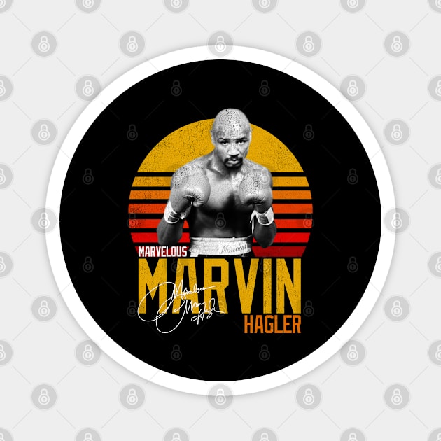 Marvelous Marvin Hagler Boxing Legend Signature Vintage Retro 80s 90s Bootleg Rap Style Magnet by CarDE